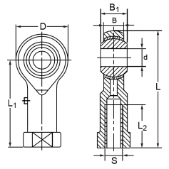 Подшипник Шарнирные головки с внутренней резьбой Шарнирная головка PHS 30 по выгодным ценам Тверь
